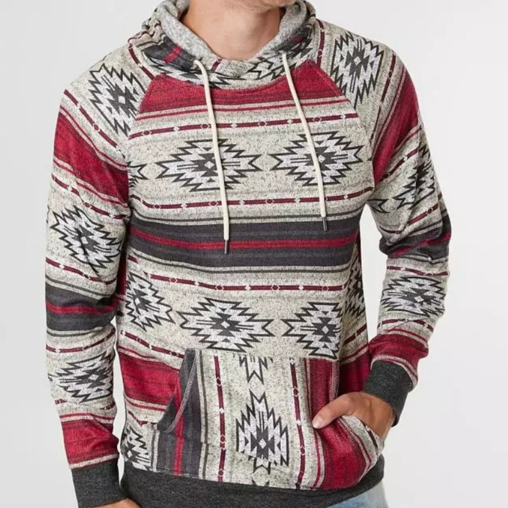 Men's Pullover Patterned Hoodie